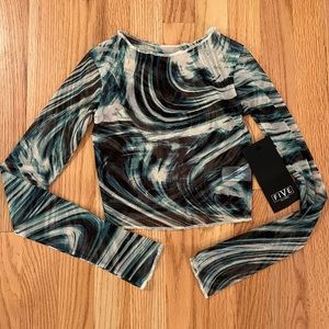 Five dance wear sheer top